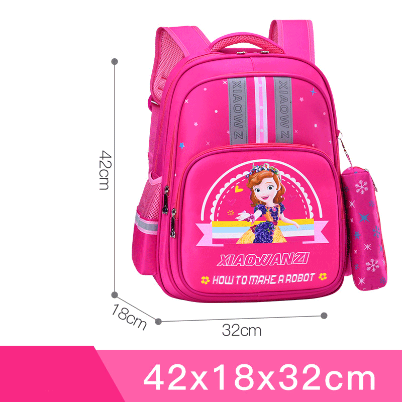 [KÈM TÚI ĐỰNG BÚT] Balo học sinh hình công chúa xinh xắn phù hợp cho bé gái từ lớp 3 đến lớp 9, cặp sách chống thấm nước cho học sinh cấp 1, 2