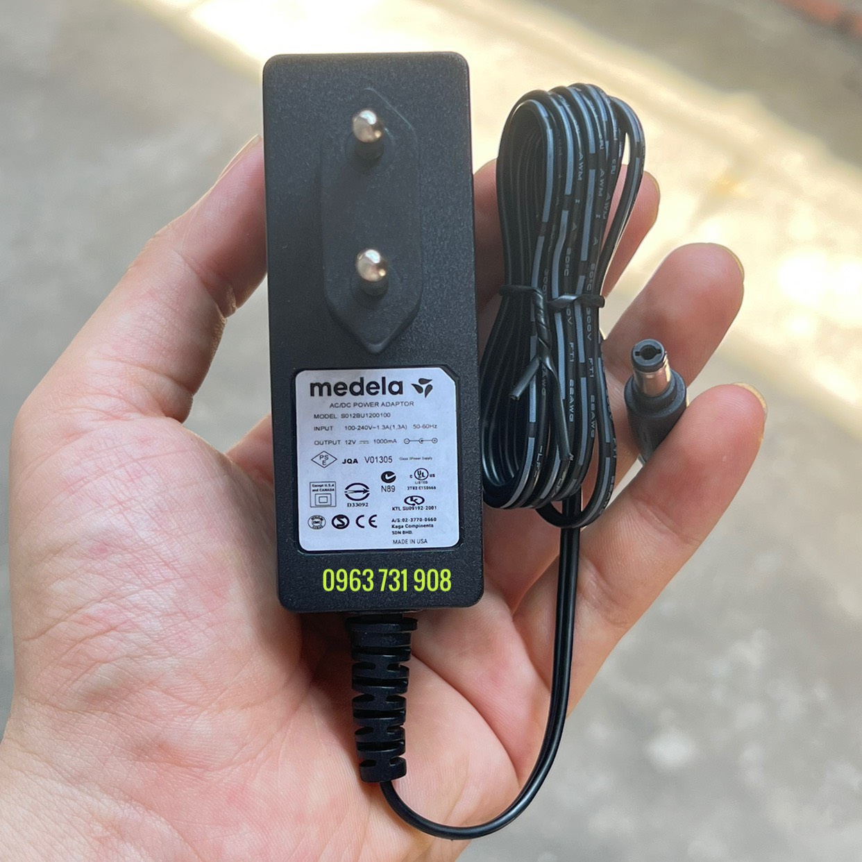 Cục sạc máy hút sữa spectra S1,S2 12V loại cao cấp