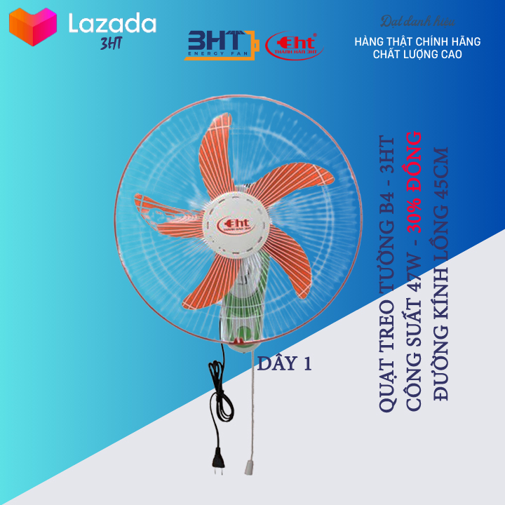 QUẠT TREO TƯỜNG B4 - 47W - MẪU 2023