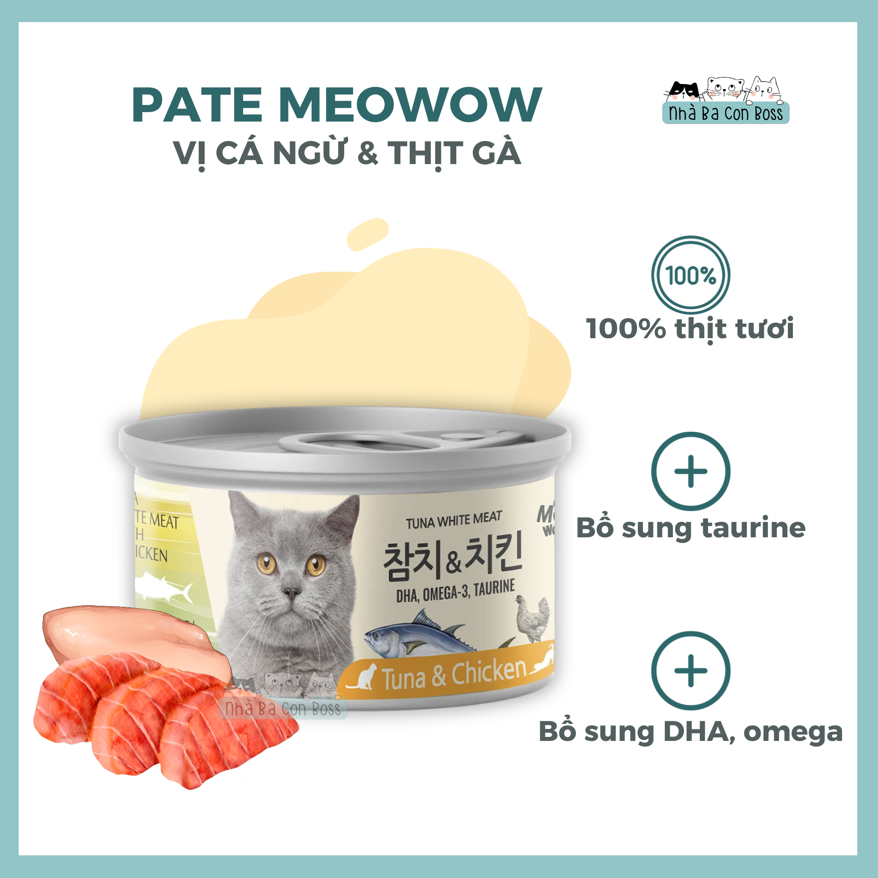 [Lon 80g] Pate Cho Mèo Meowow