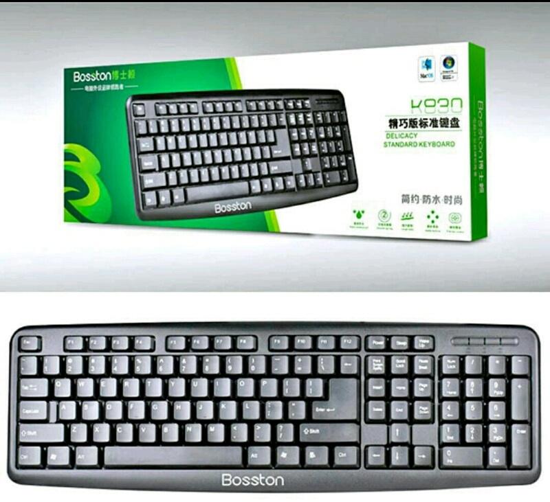 Bàn phím có dây Bosston K830 - cổng USB (Đen)