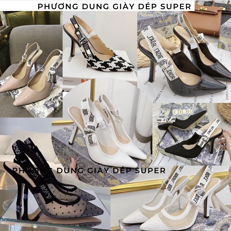 Giày cao gót Dior khoét eo phối xích sao bạc gót đũa cực chảnh hàng super  fullbox  Kenn Store  Hàng Hiệu VIP Túi Xách Giày Dép Phụ Kiện