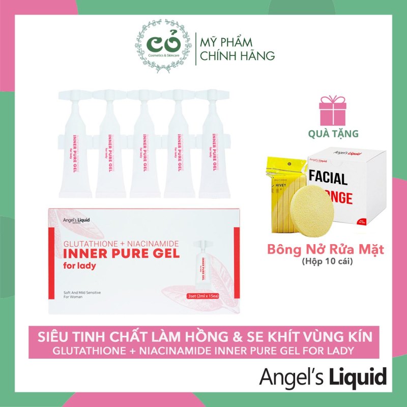 Tinh Chất Làm Hông Và Se Khít Vùng Kín Anges Liquid Glutathione + Niacinamide Inner Pure Gel giá rẻ