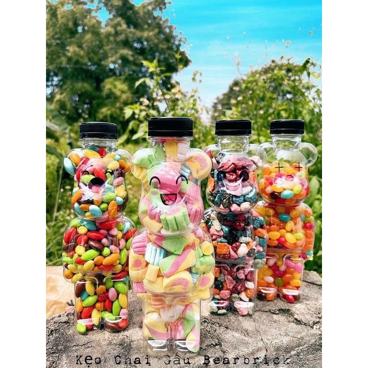 Kẹo chai gấu BearBrick Teddy siêu cute