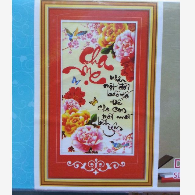 Tranh đính đá cha mẹ DF011 45*76cm