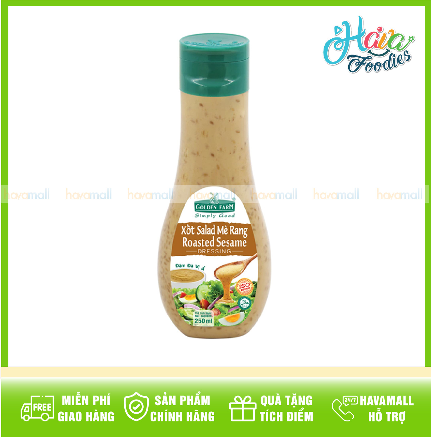 [Phù hợp ăn kiê.ng] Sốt Salad Mè Rang Golden Farm