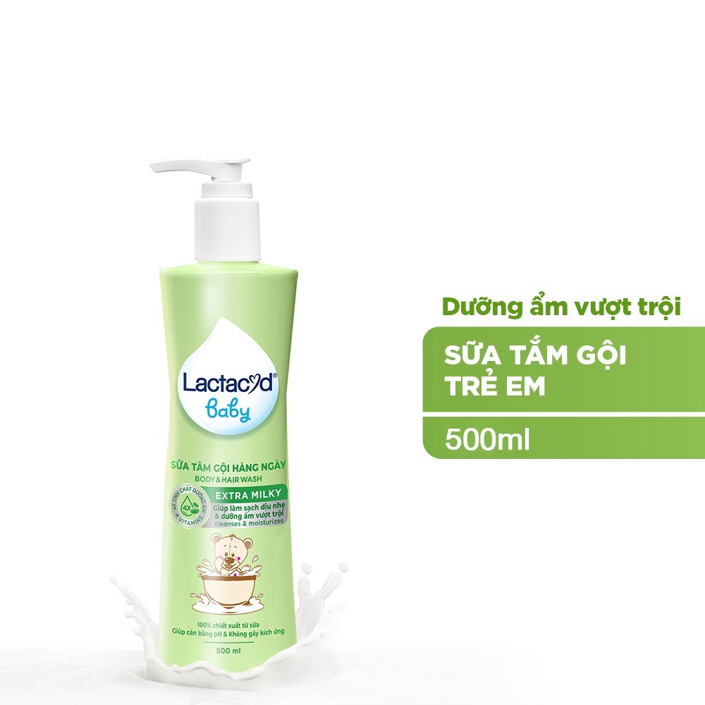 [HCM]Sữa tắm gội Lactacyd milky 500ml