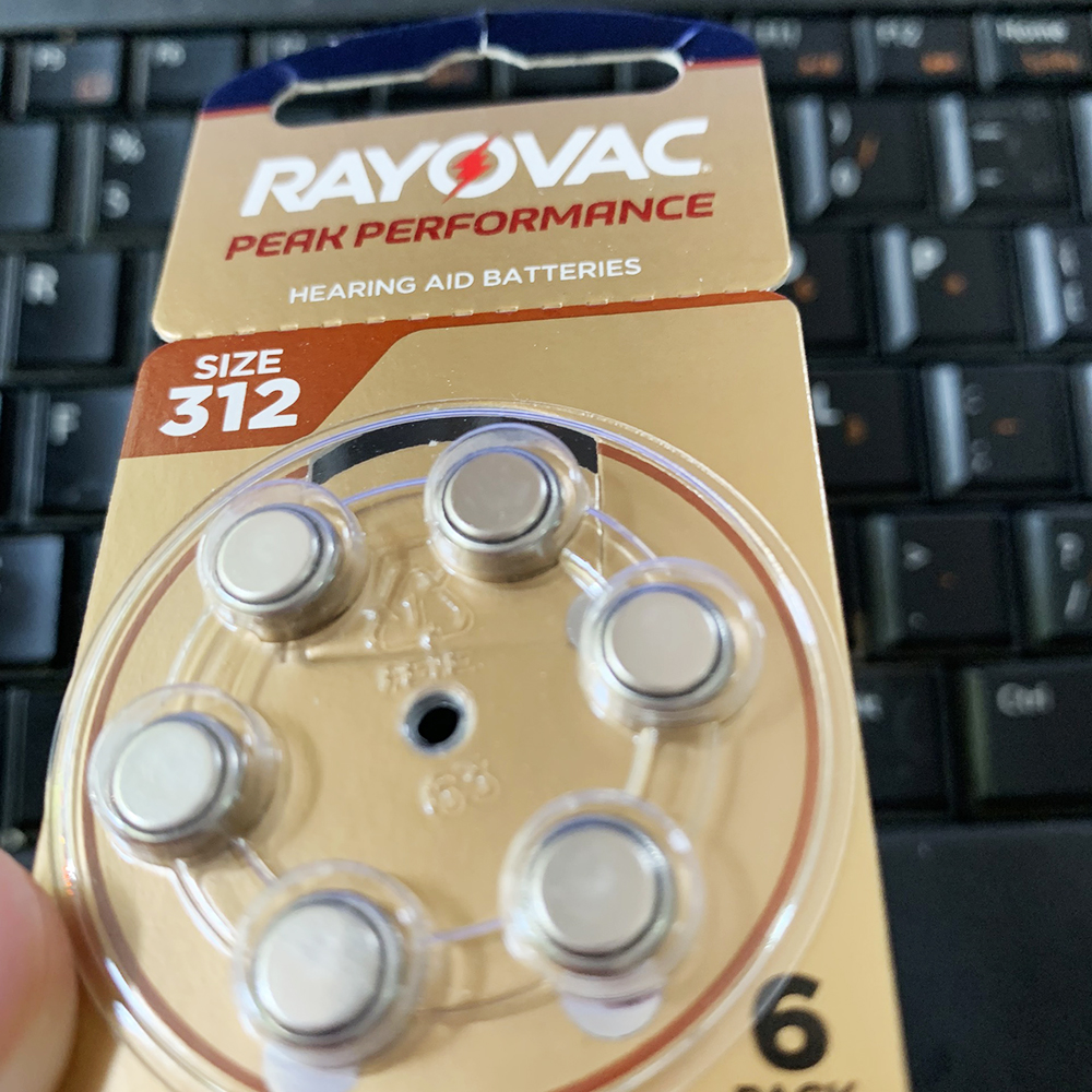 2 vỉ Pin máy trợ thính Rayovac PR41, Pin AG3, pin 312 ( vỉ 6 viên )