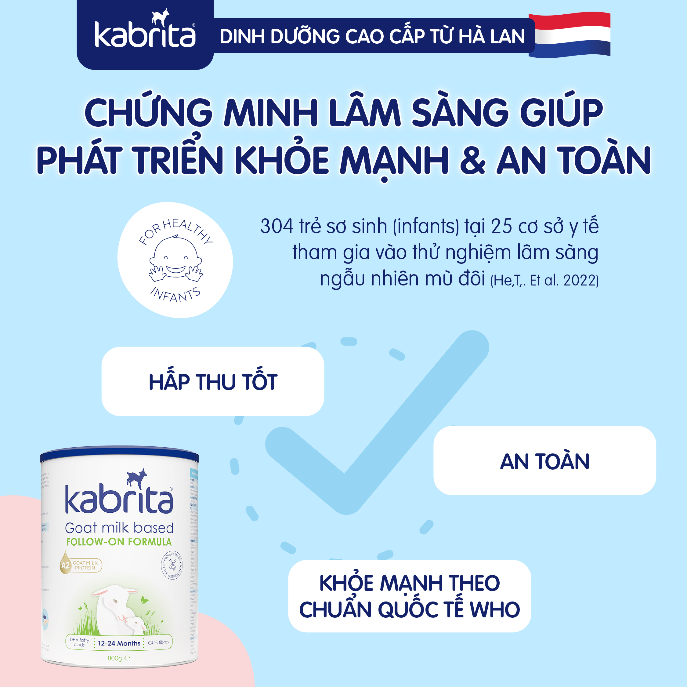 [QUÀ TẶNG SẼ HIỂN THỊ TRONG GIỎ HÀNG] Combo 2 Lon Sữa dê Kabrita cho trẻ từ  0 - 12 tháng - Lon 800g