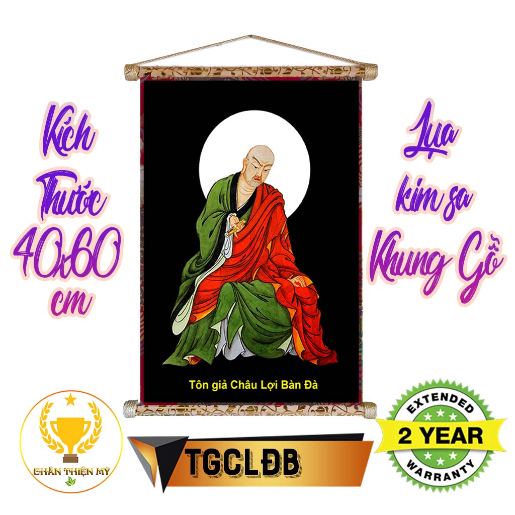 Tranh lụa kim sa 16 vị tôn giả giá gốc tận xưởng 40x60cm