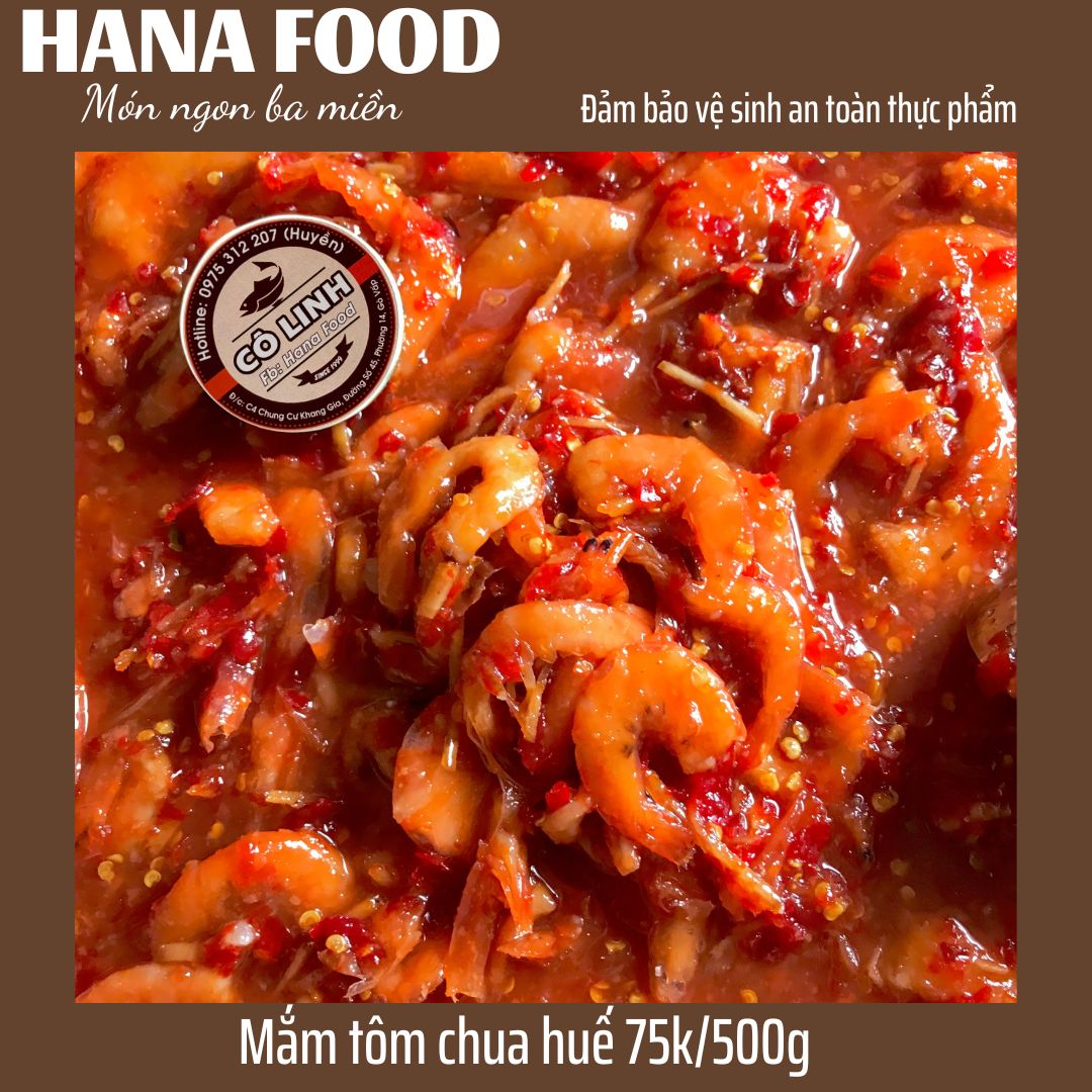 Tôm chua Huế hũ 500gr - Mắm Cô Linh
