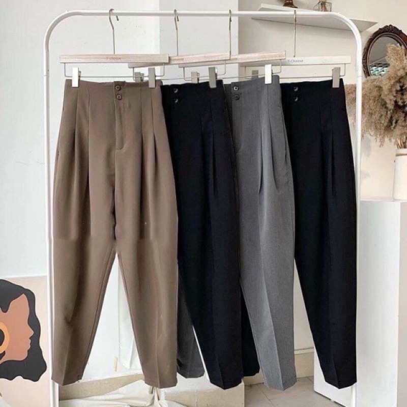 Quần Baggy cạp liền 2 khuy siêu hot