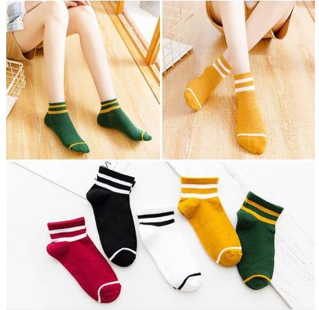 Combo 10 đôi Tất nữ ngắn cổ thể thao, cá tính