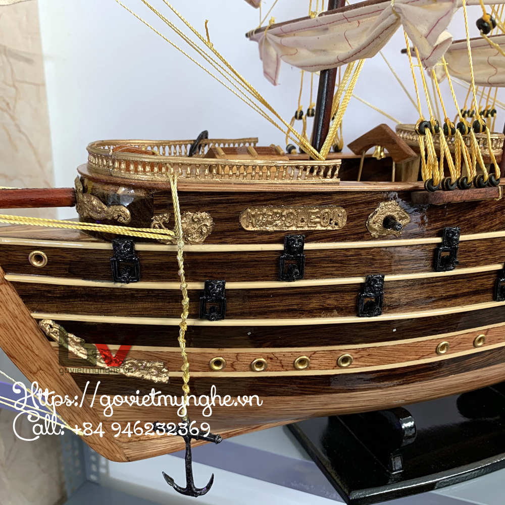 Mô Hình Thuyền Gỗ Chiến Cổ NAPOLEON 40cm (Loại 1)