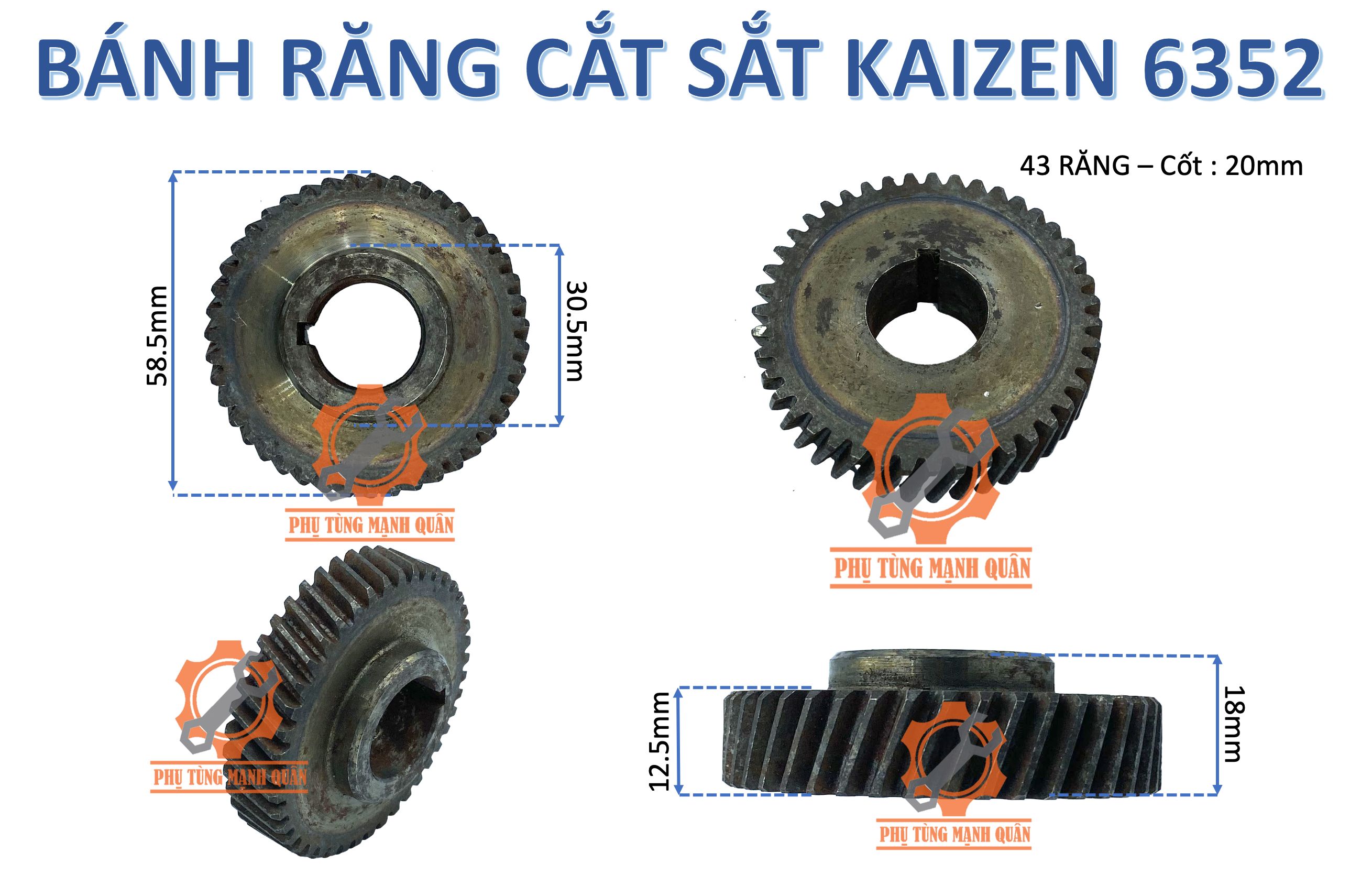 Rotor cắt sắt KAIZEN 6352 - Bánh răng/nhông máy cắt sắt KAIZEN 6352