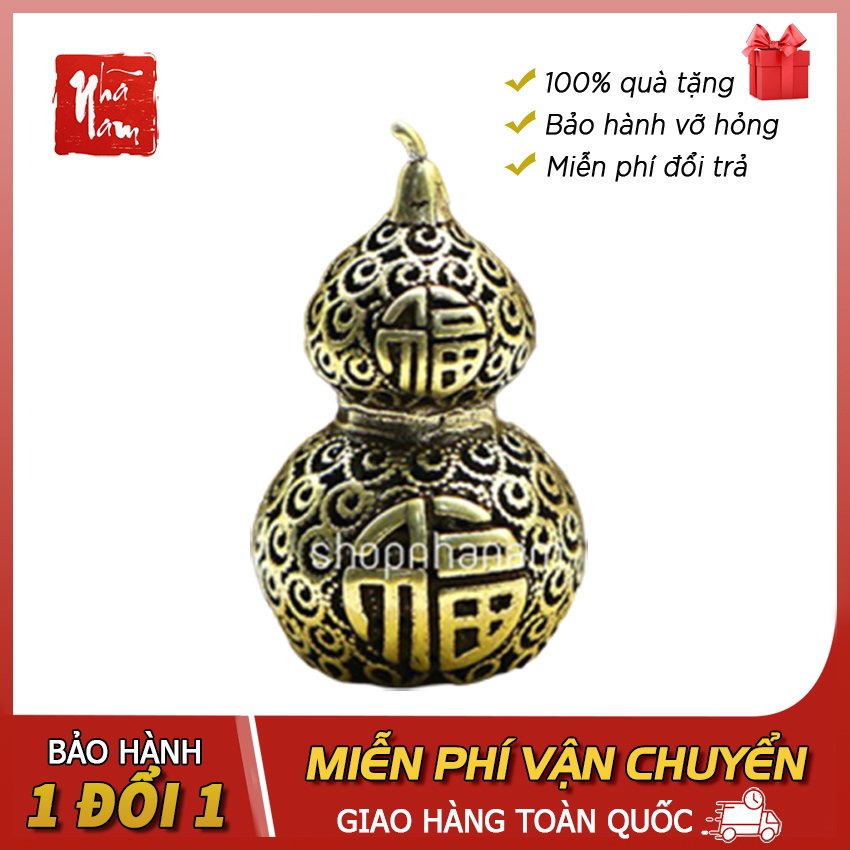 Tượng đồng phong thủy Hồ Lô phong thủy, hút tài lộc, trang trí vật phẩm phong thủy - Phong Thủy Nhã Nam