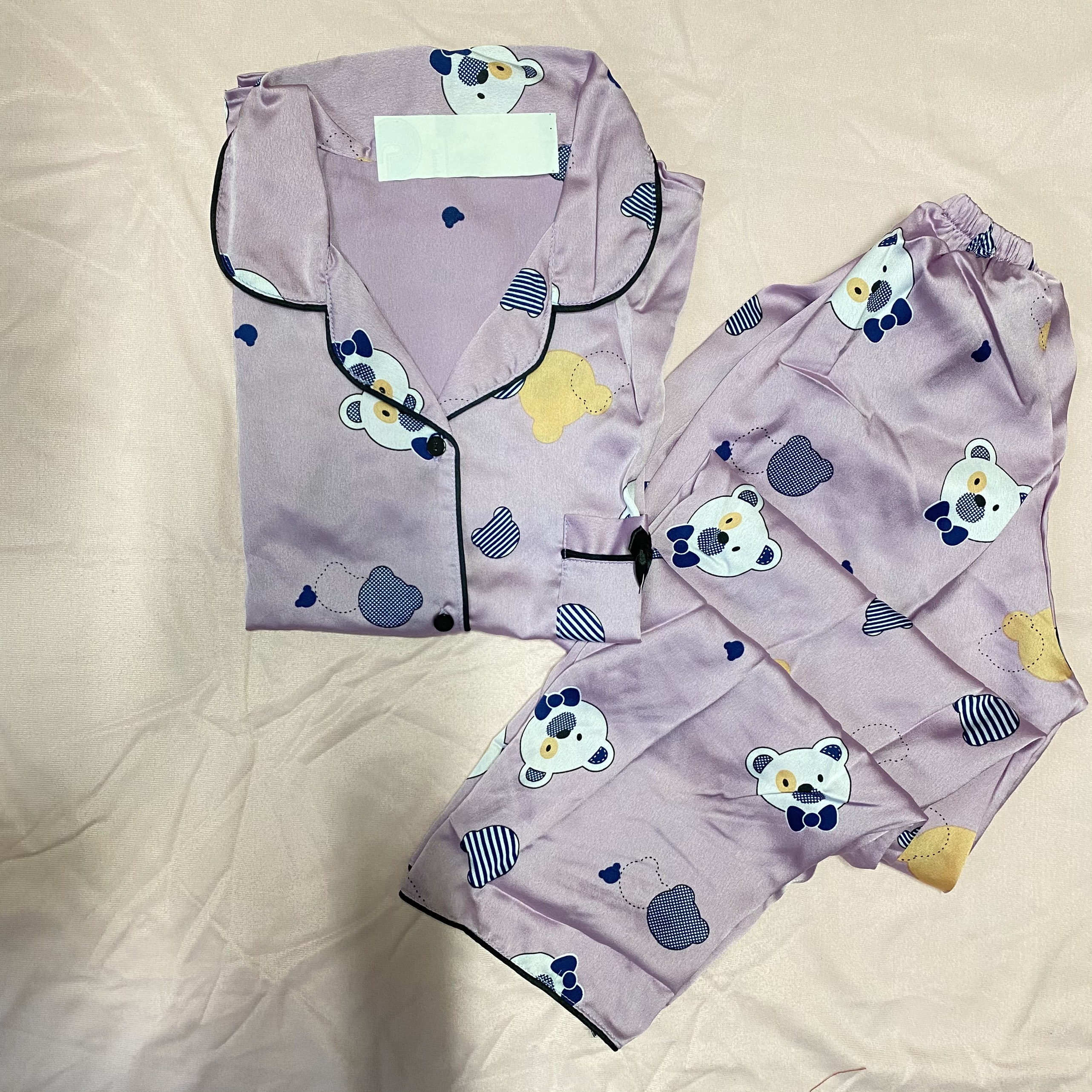 Đồ bộ pijama satin TNQD. Đồ bộ pizama nữ. Đồ bộ satin nữ. Đồ bộ satin pijama.