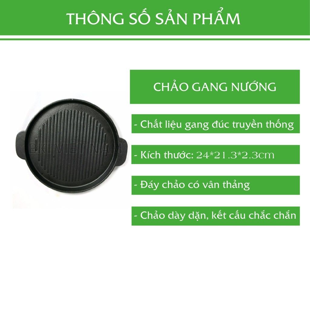 BẾP CỒN INOX KÈM CHẢO GANG
