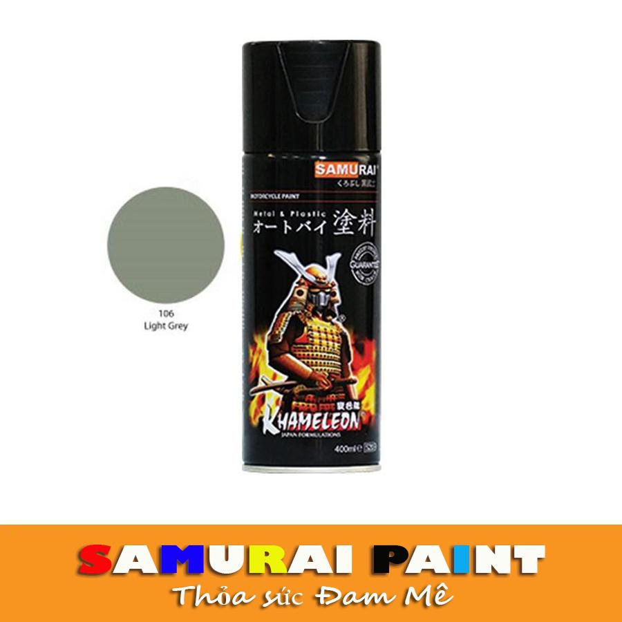 Sơn samurai màu xám - Chai sơn màu xám sáng 106 sơn xịt samurai