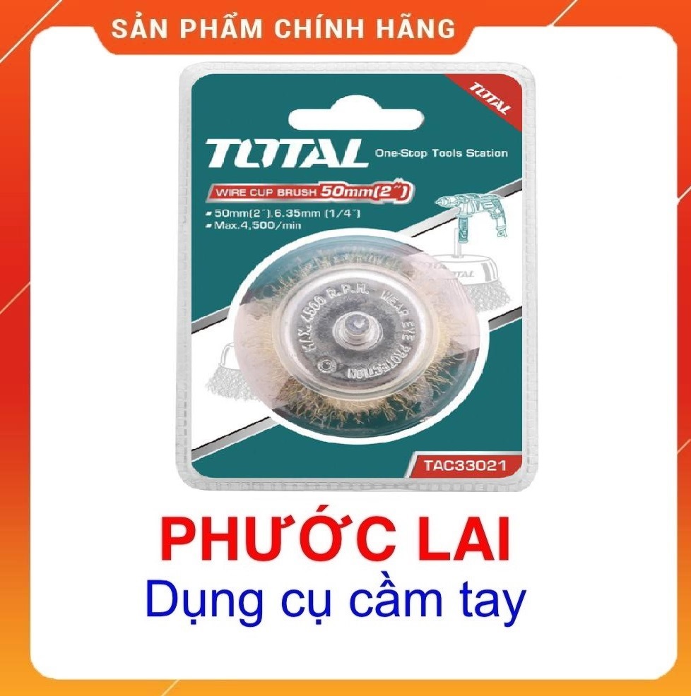 Chén cước (chổi cước) có cán 50mm Total TAC33021