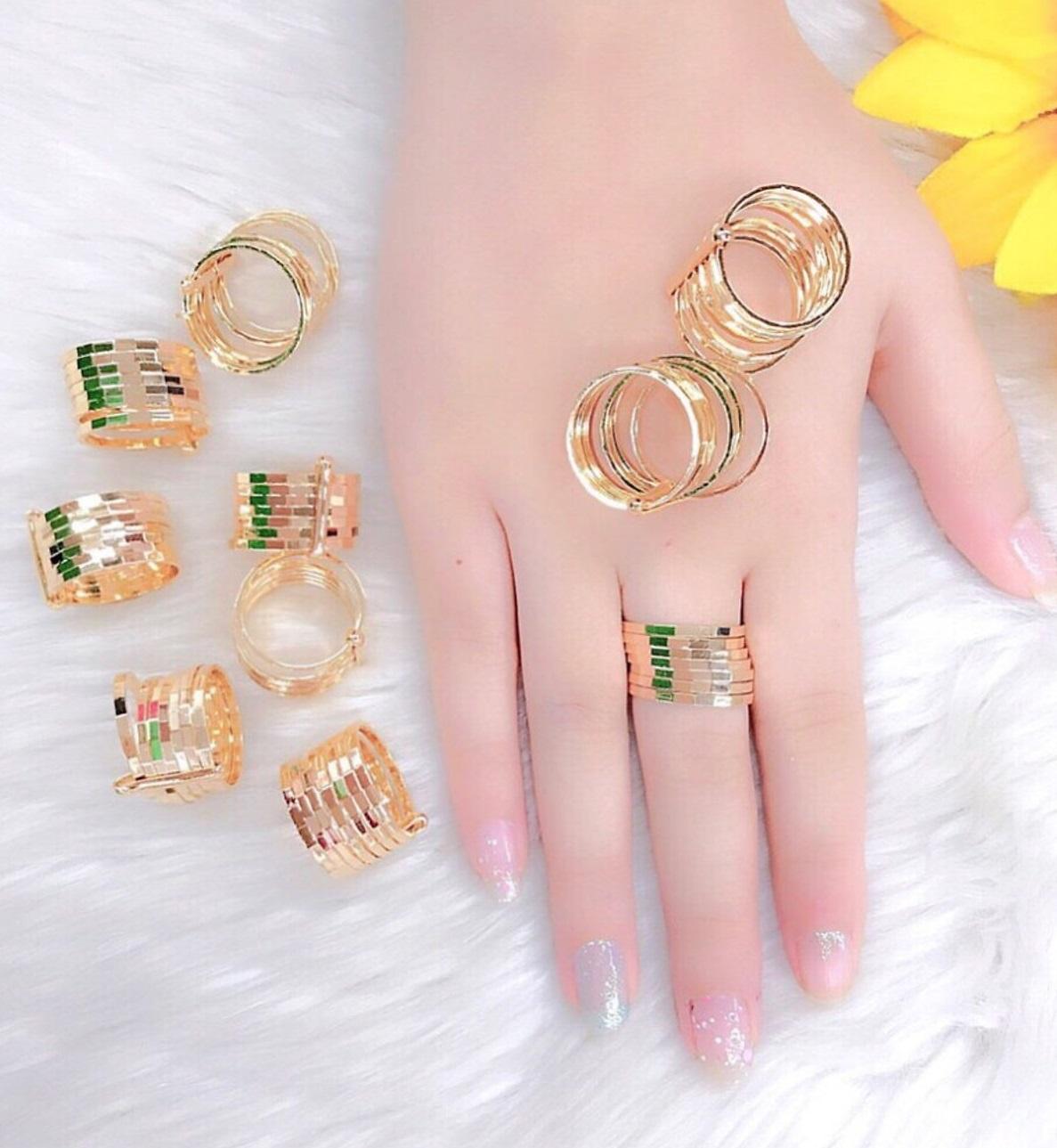 Nhẫn Nữ  Xi Men Mạ Vàng 18K - Tubi Cony - Đổi Trả Trong Vòng 07 Ngày - Tặng Kèm Hộp Trang Sức