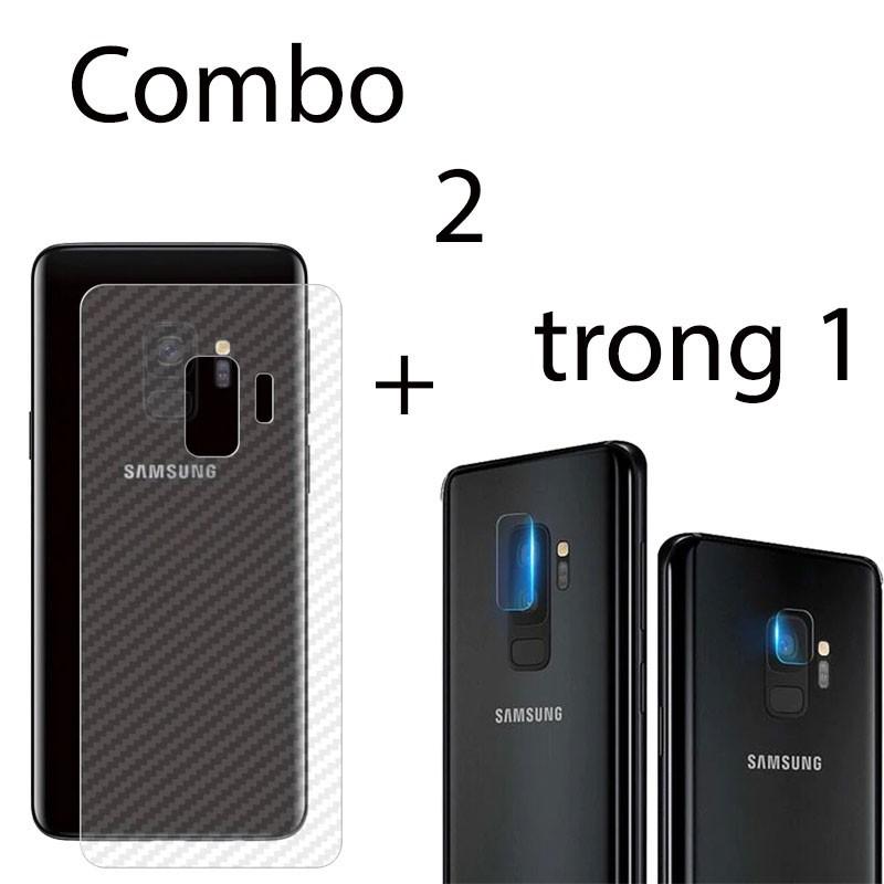 [HCM]Combo 2 decal vân carbon Samsung S9 S9 Plus và 2 miếng dán camera