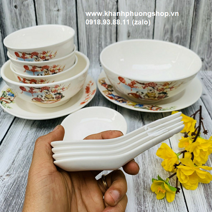 [HCM]bộ chén tô dĩa sứ - chén tô dĩa sứ