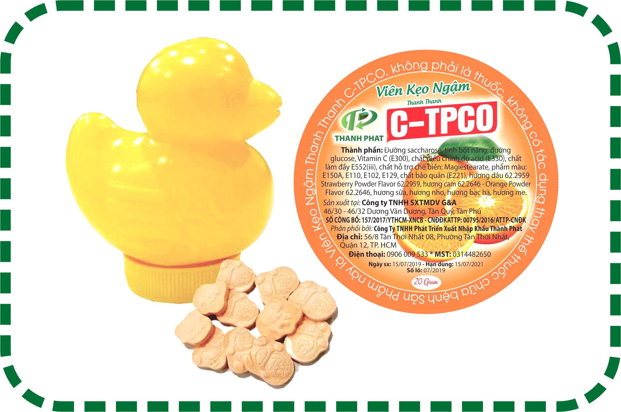 Kẹo Vitamin C Đôremon, C thú vịt