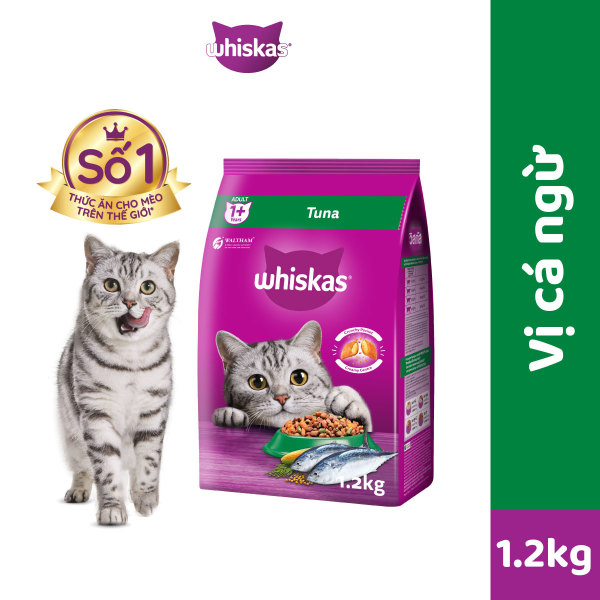 Thức ăn mèo Whiskas túi 1.2kg