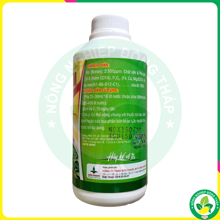 Phân Bón VL TN NUTI-BO Super BO-KẼM (chai 500ml)
