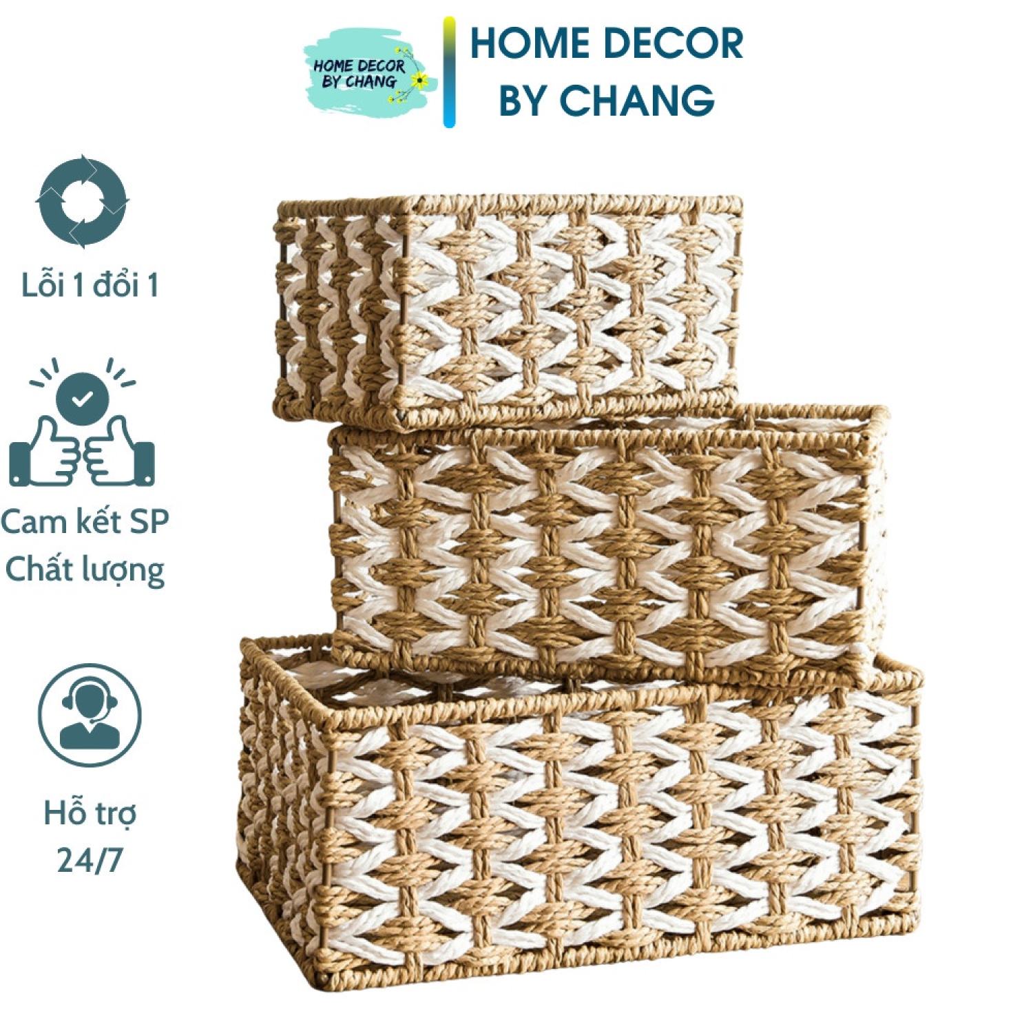 Giỏ Đựng Đồ Để Bàn, Đựng Văn Phòng Phẩm,Chụp Ảnh Decor (Giỏ Mây Mềm)
