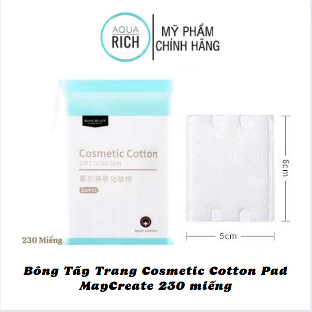 Bông Tẩy Trang Cosmetic Cotton Pad MayCreate 230 miếng