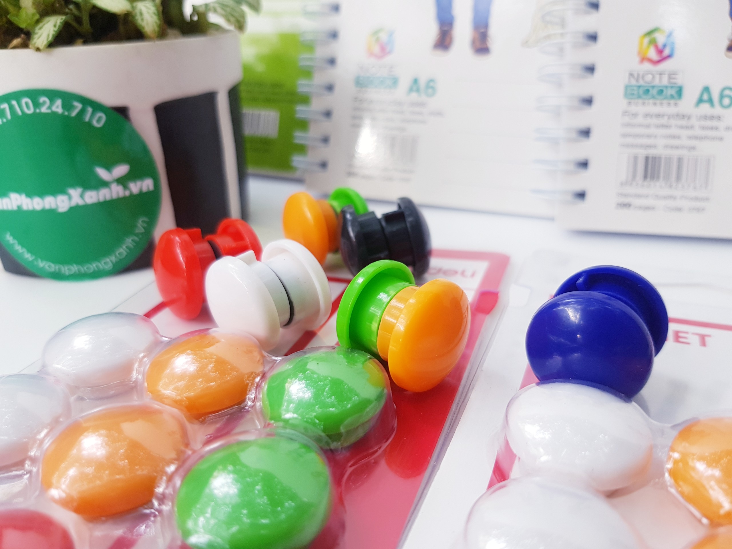 Nam châm vỉ gắn bảng 7824 (vỉ 12 cái - 6 màu)