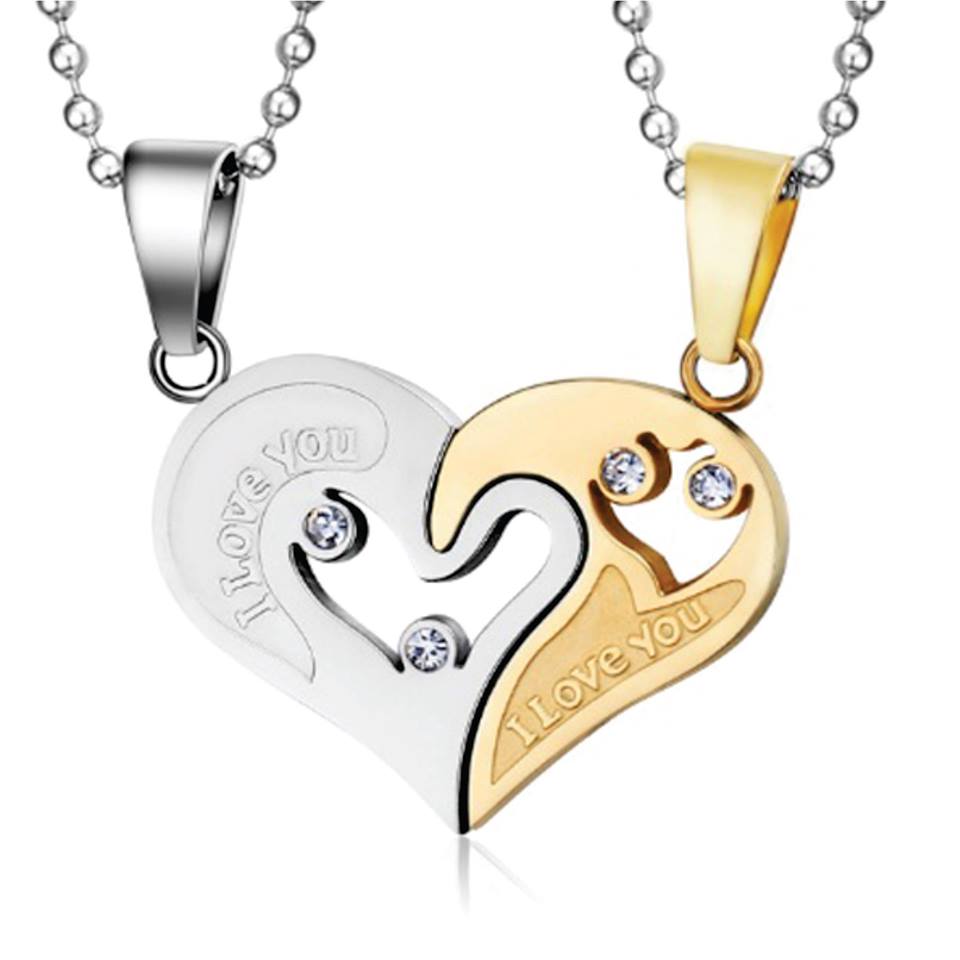 Dây chuyền cặp đôi trái tim tình nhân ( 1 cặp)