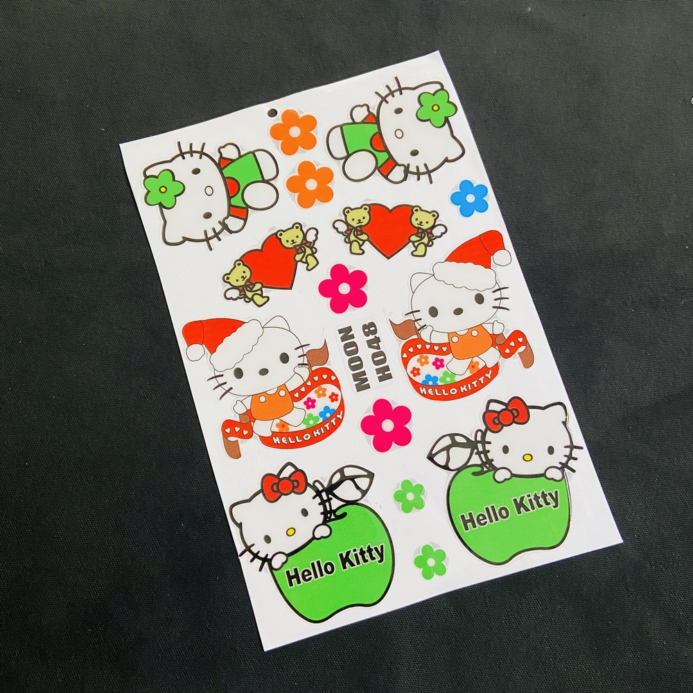 [HCM]TEM TẤM ĐỔ KEO DÁN XE HELLO KITTY SIÊU DỄ THƯƠNG (KITTY TRẮNG)