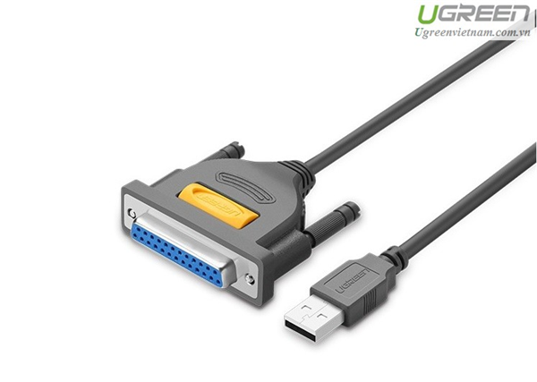 Cáp usb 2.0 to lpt db25 dài 2m ugreen 20224