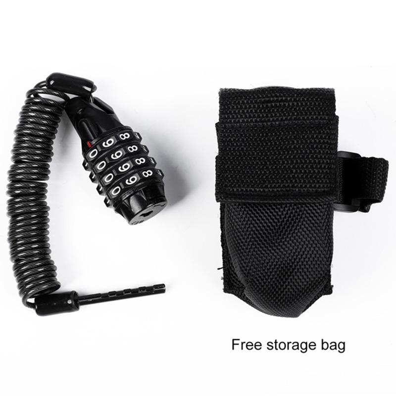 Mini Portable Bike Motorcycle Cable Lock Anti-theft Helmet Lock 4 Digit Password