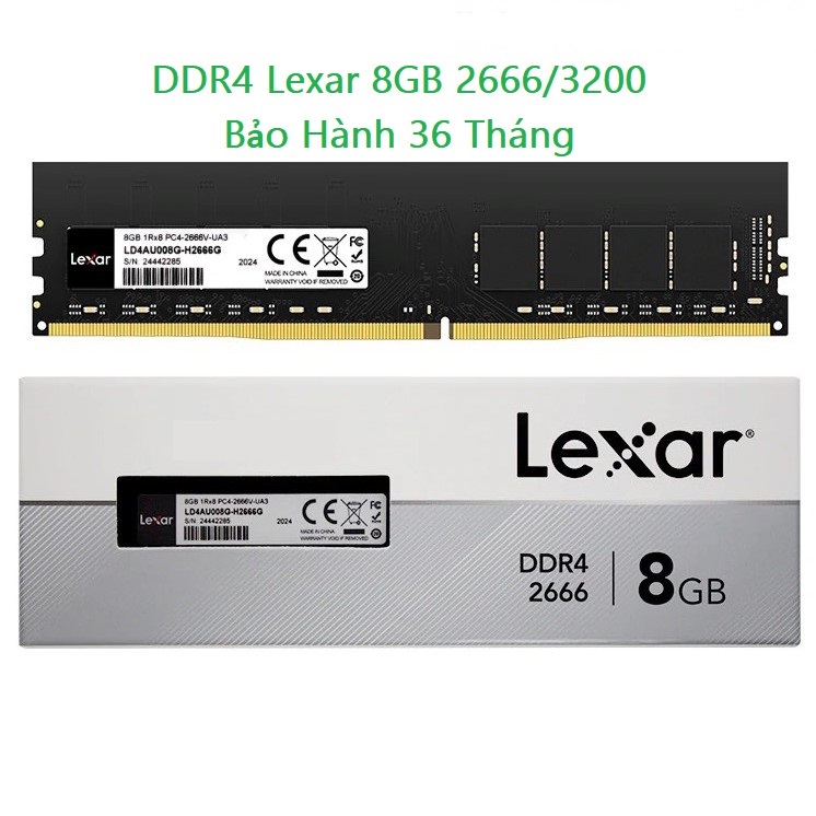 Ram PC Lexar DDR4 8GB 2666 3200 8GB x1 Tem Mai Hoàng Phân Phối Bảo Hành 36