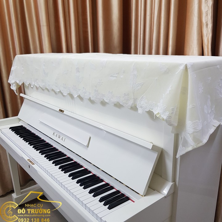 Khăn Phủ Đàn Piano ren trắng