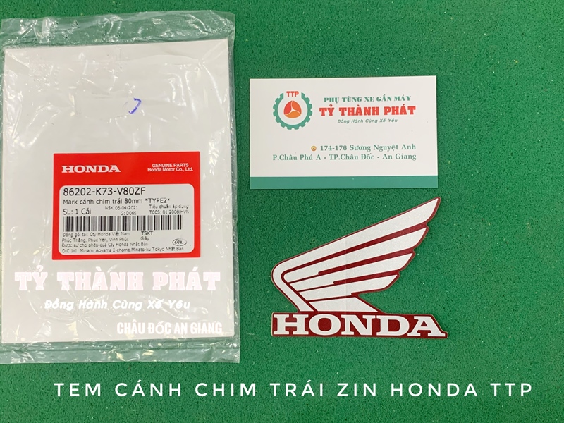 Tem cánh chim Future 20 Led chử Bạc nền Đô Trái ( Xe Đô ) (1 miếng )