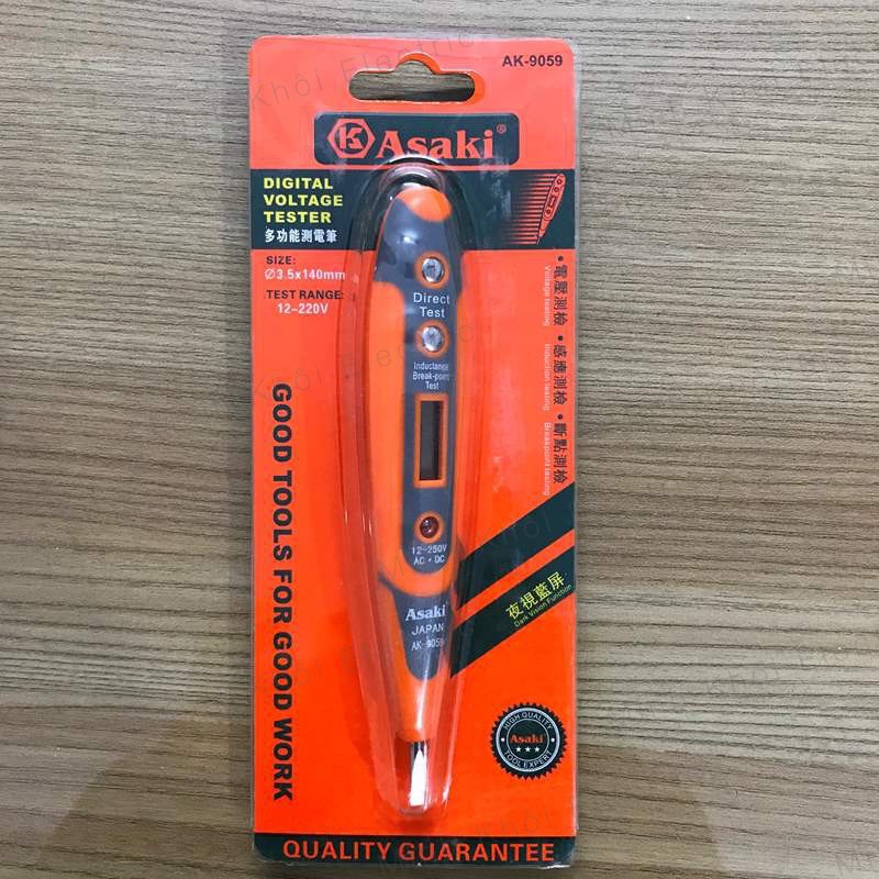 Bút thử điện đa năng Asaki AK-9059,,bút thử điện cảm ứng,bút thử điện đa năng,bút thử điện hạ thế,bút thử điện điện quang,bút thử điện xe máy ô tô, bút thử điện số,bút thử điện mini,bút thử điện dc,bút thử điện thông minh,bút thử điện không chạm,bút điện,