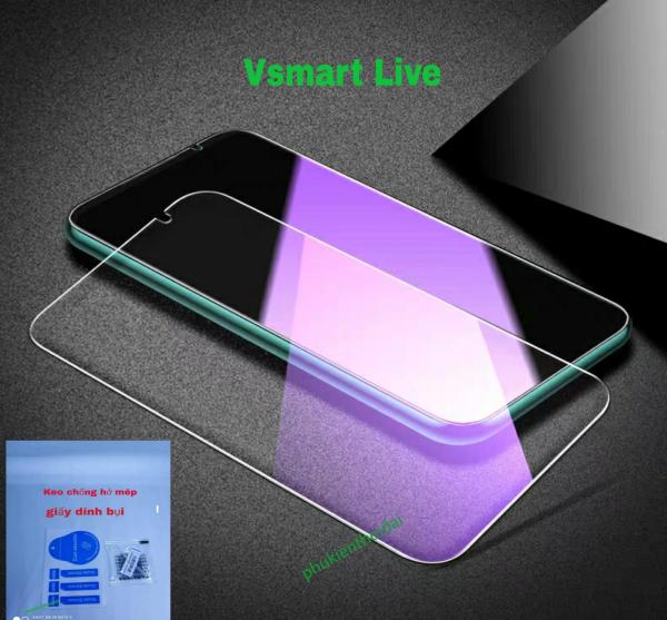Cường lực Vsmart Live Full màn tím chống tia UV hại mắt 9H / 2.5D ( tặng keo chống hở mép )