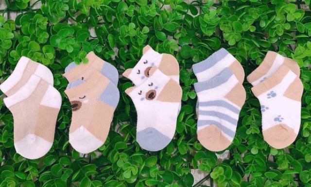 Set 5 Đôi Tất Tai Mèo Cổ cổ thấp Cho Bé [ Cam Kết Đẹp Y Hình]