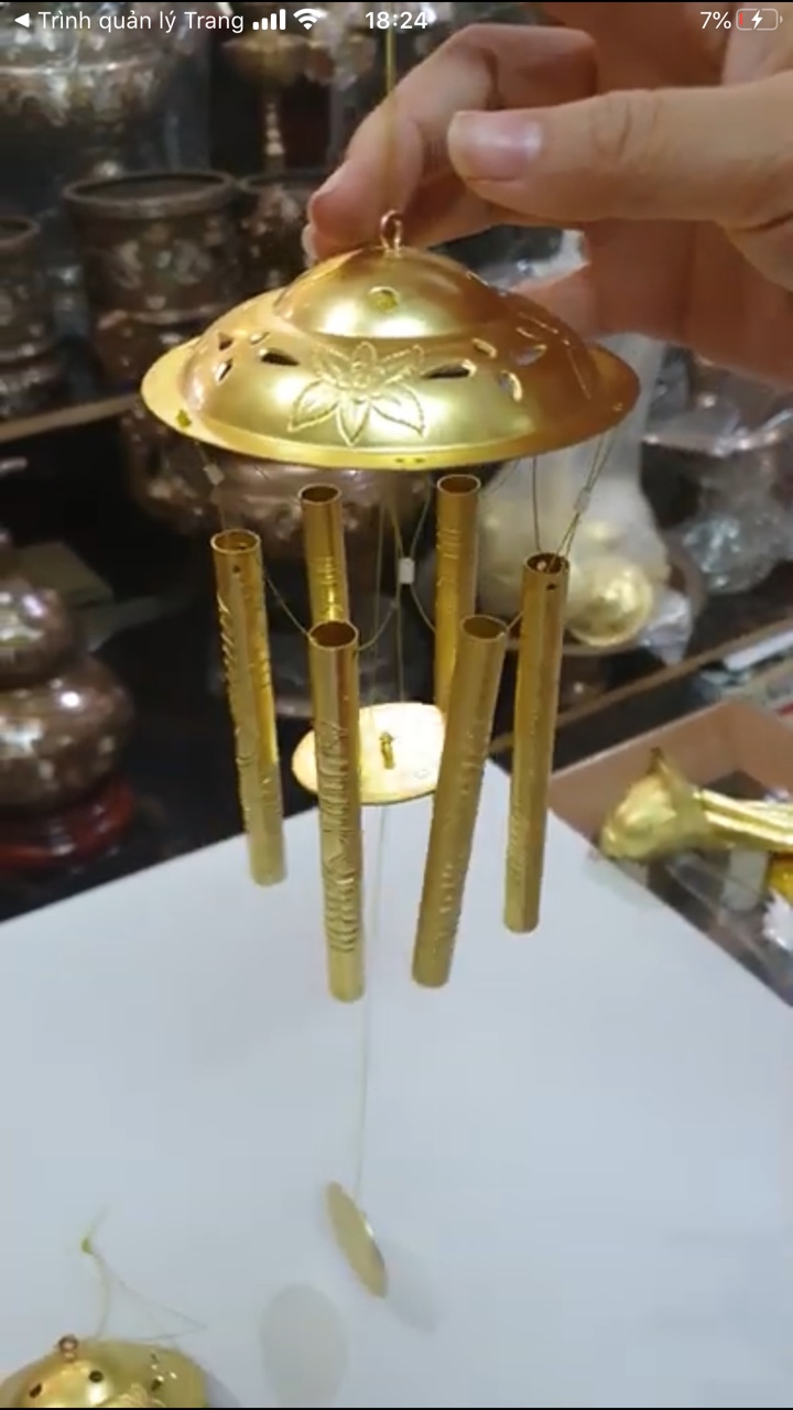 Chuông gió 6 thanh bằng đồng