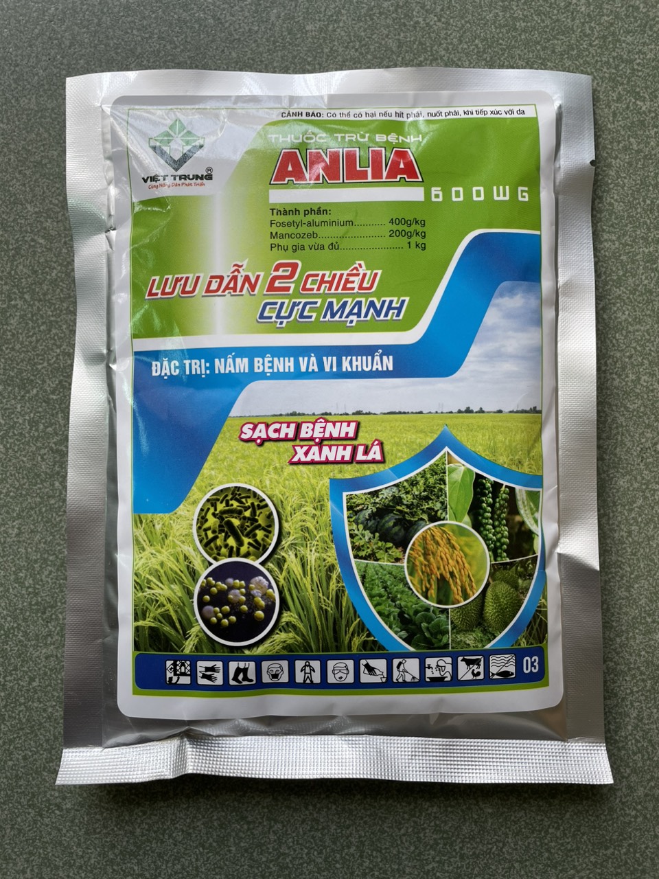 Trừ nấm vi khuẩn anlia 600wg sạch bệnh - xanh lá - lưu dẫn 2 chiều cực mạnh