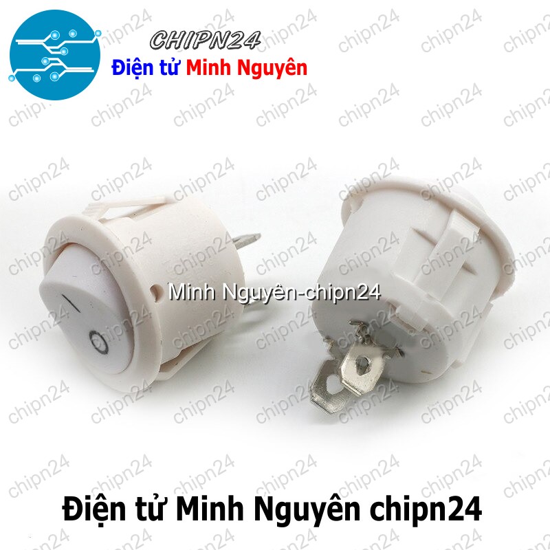 [2 cái] (F97) Công tắc Tròn 15MM (2/ 3 chân 3A 250VAC Đỏ/Đen/Trắng) - [Chọn Loại] - HHH.00133