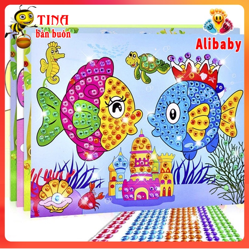 Tranh đính đá cho bé thủ công cho bé E601