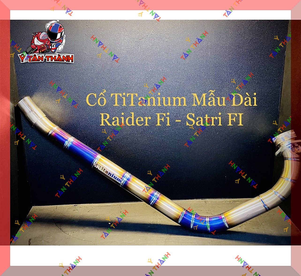 Cổ pô titan satria raider Fi mẫu dài MS 07