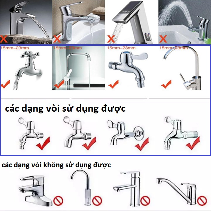Đầu nối vòi nước đa năng M22