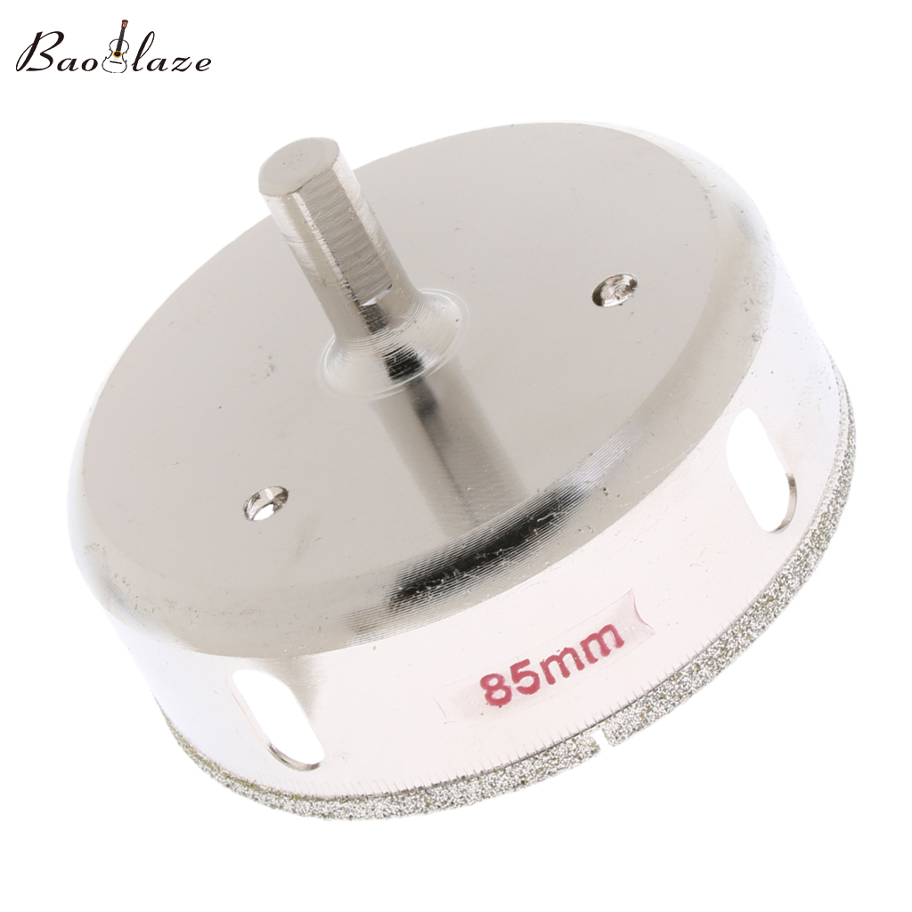 Baoblaze 50 -85mm Diamond Coated Drill Bit Hole Saw Cutter Glass Tile Ceramic Marble